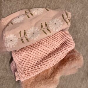 Carter's Pink Floral and Knit Kids Jacket